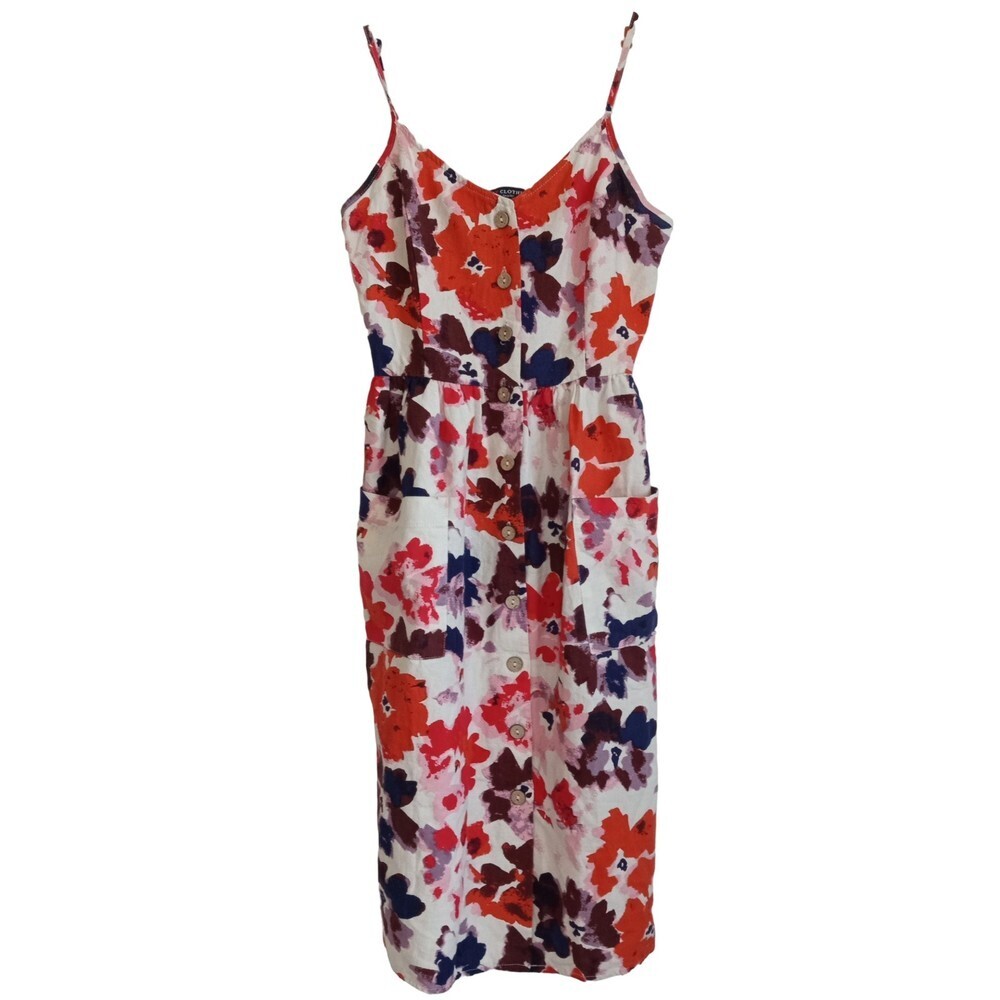 One Love floral linen blend cami dress‎